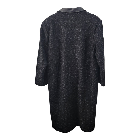 David Benjamin Collection Wool Coat 8 Black Classic Timeless Quiet Luxury Fall - Picture 2 of 9